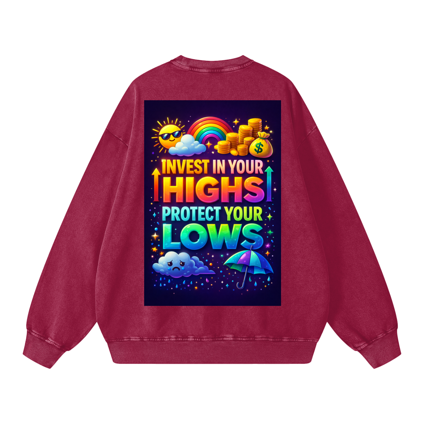 "INVEST IN YOUR HIGHS PROTECT YOUR LOWS" HighLow Sweatshirt