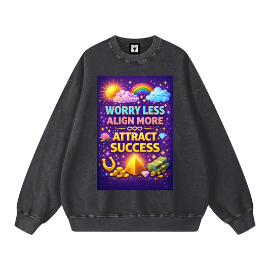 "WORRY LESS ALIGN MORE ATTRACT SUCCESS" AlignSuccess Sweatshirt