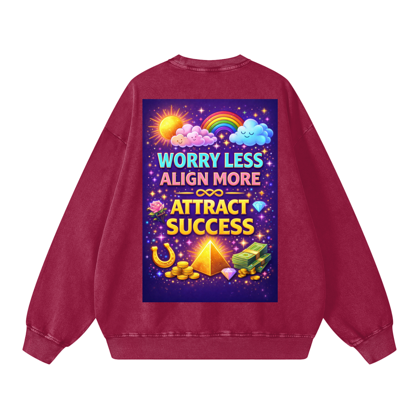 "WORRY LESS ALIGN MORE ATTRACT SUCCESS" AlignSuccess Sweatshirt