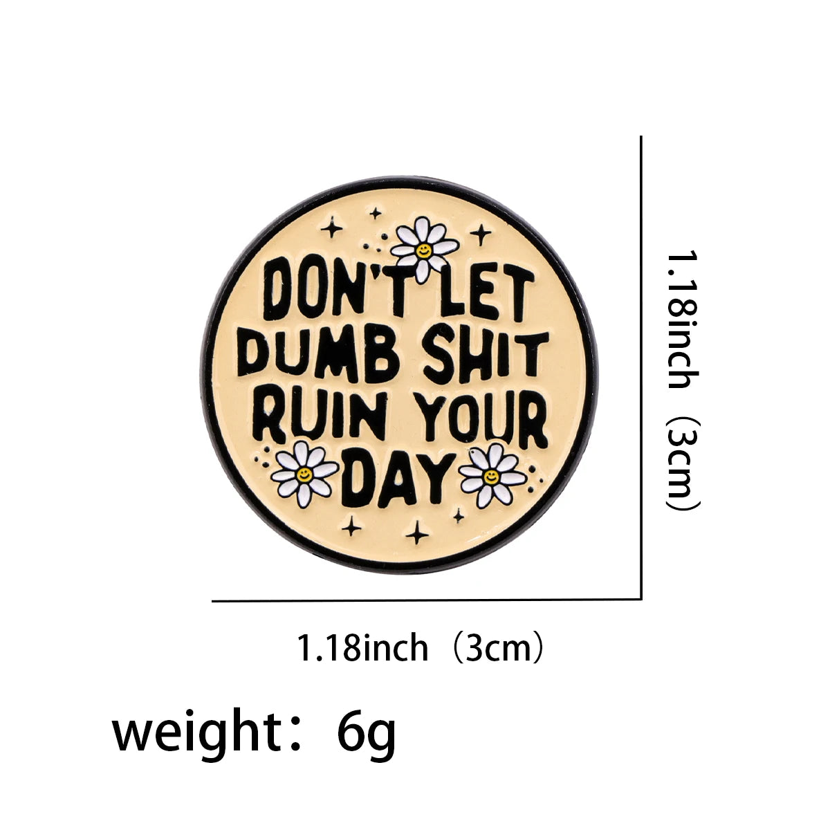 DaisyDefy Pin - Bold Resilience Badge