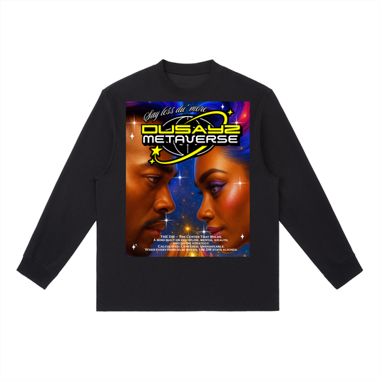 444 Hz Frequency Locked II β Official DusayZ MetaVerse Crewneck Long-Sleeve T-Shirt