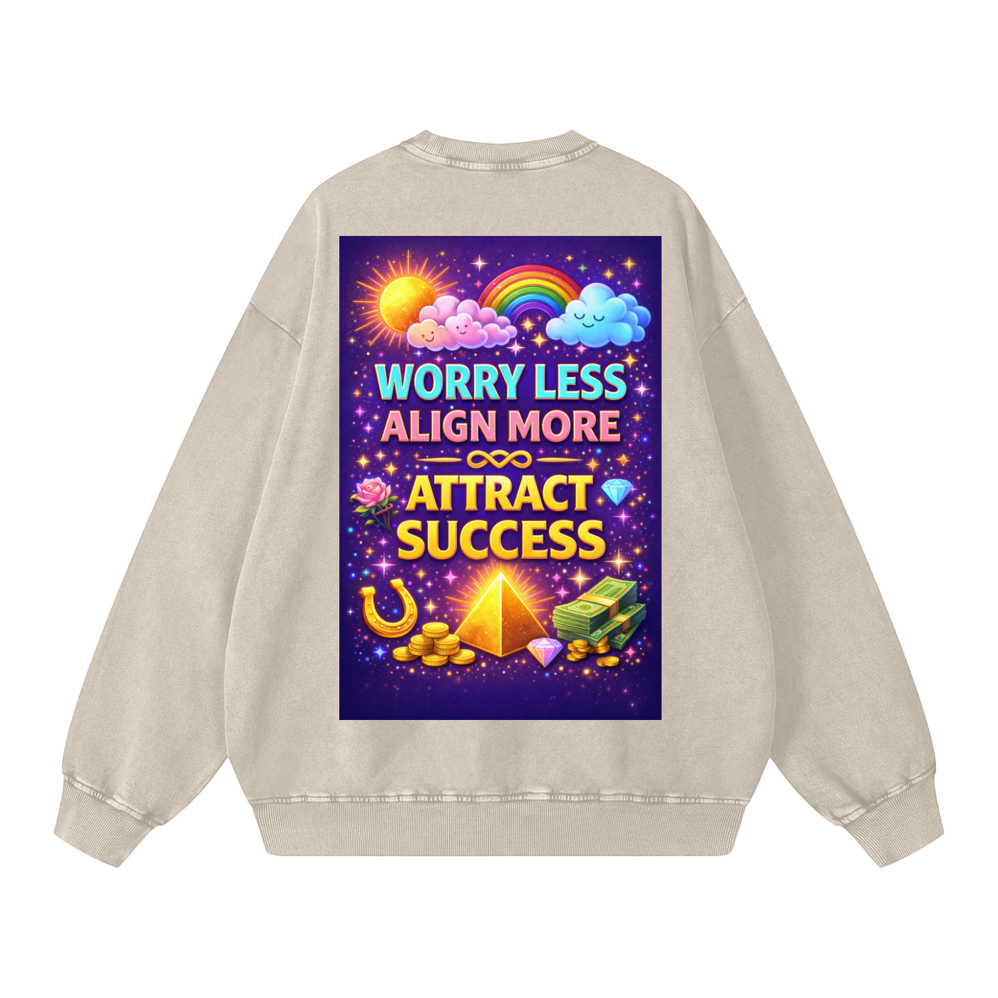 "WORRY LESS ALIGN MORE ATTRACT SUCCESS" AlignSuccess Sweatshirt