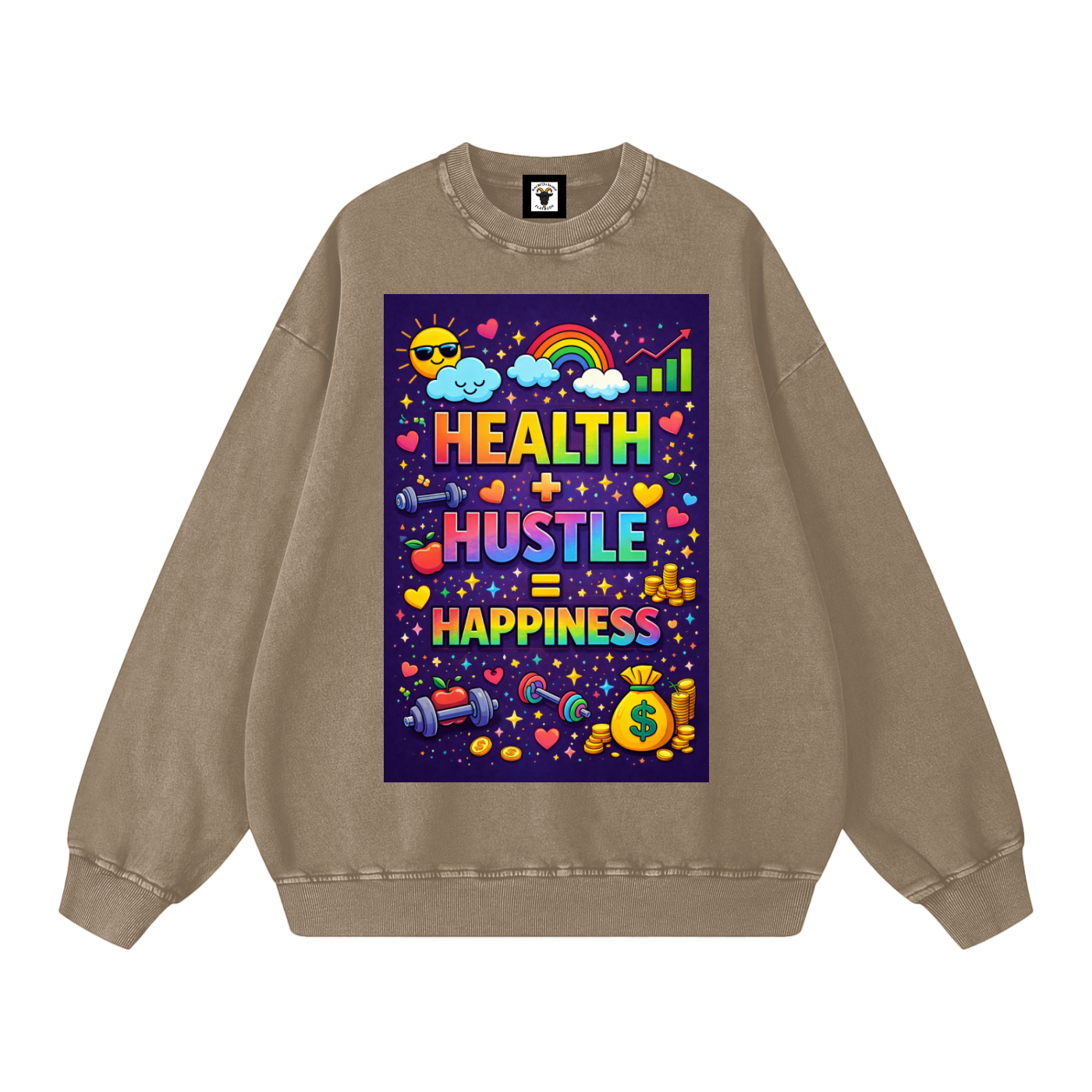 "HEALTH + HUSTLE = HAPPINESS" HealthHustle Sweatshirt