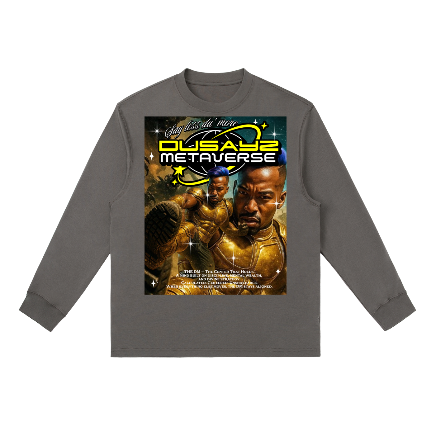 WAR READY/ VICTORY STOMP – Official DusayZ MetaVerse Crewneck Long-Sleeve T-Shirt