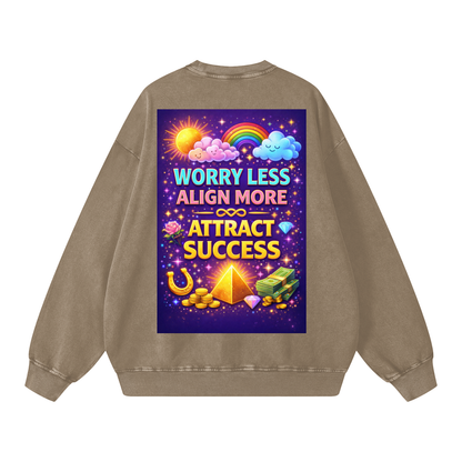 "WORRY LESS ALIGN MORE ATTRACT SUCCESS" AlignSuccess Sweatshirt
