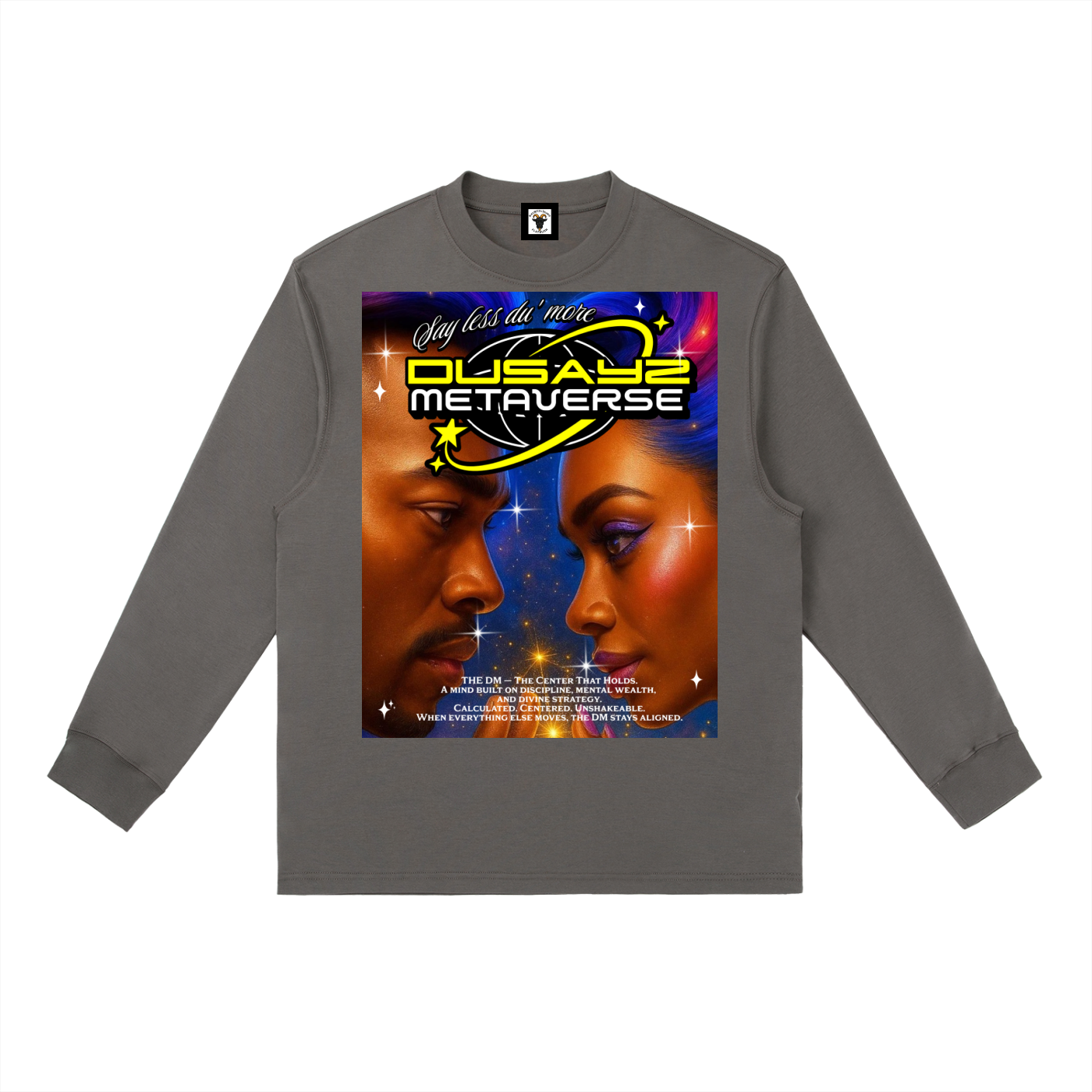 444 Hz Frequency Locked II – Official DusayZ MetaVerse Crewneck Long-Sleeve T-Shirt