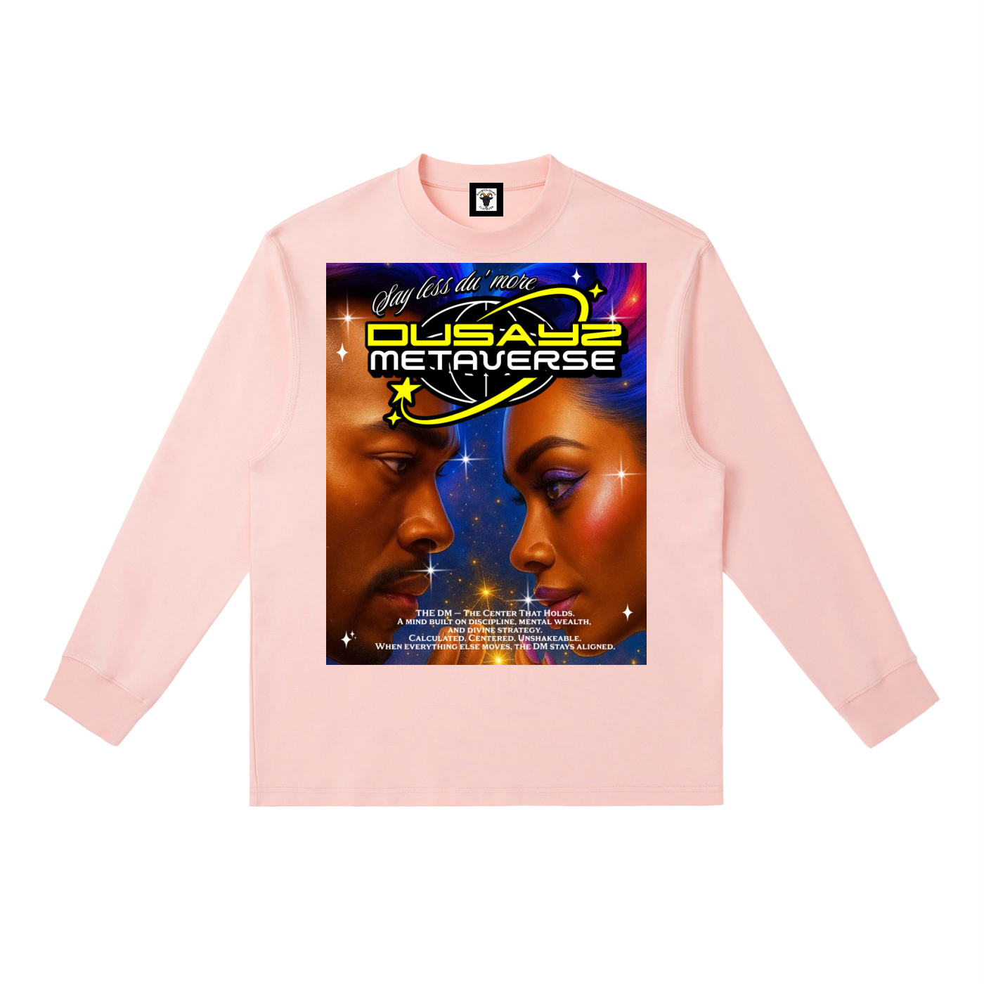 444 Hz Frequency Locked II – Official DusayZ MetaVerse Crewneck Long-Sleeve T-Shirt