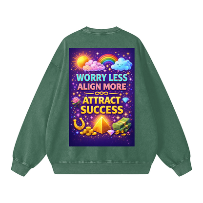"WORRY LESS ALIGN MORE ATTRACT SUCCESS" AlignSuccess Sweatshirt