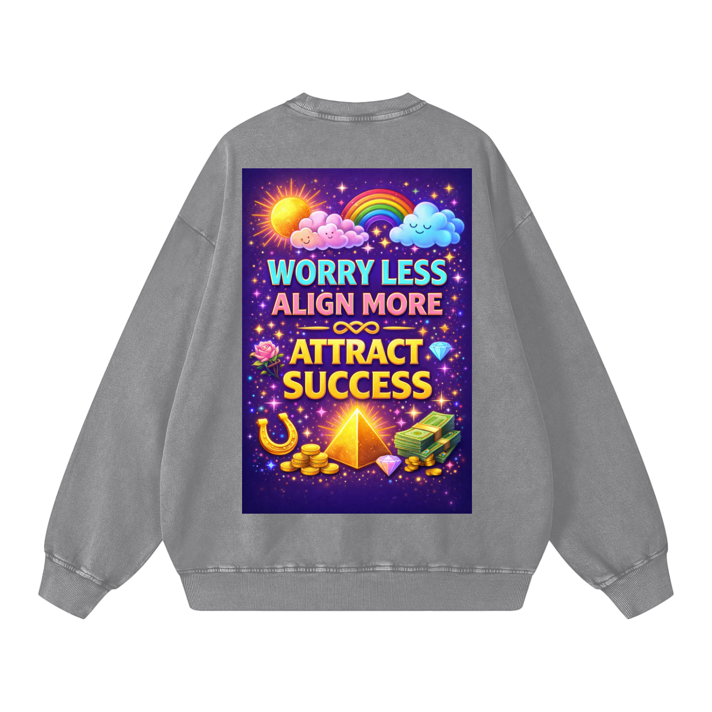 "WORRY LESS ALIGN MORE ATTRACT SUCCESS" AlignSuccess Sweatshirt