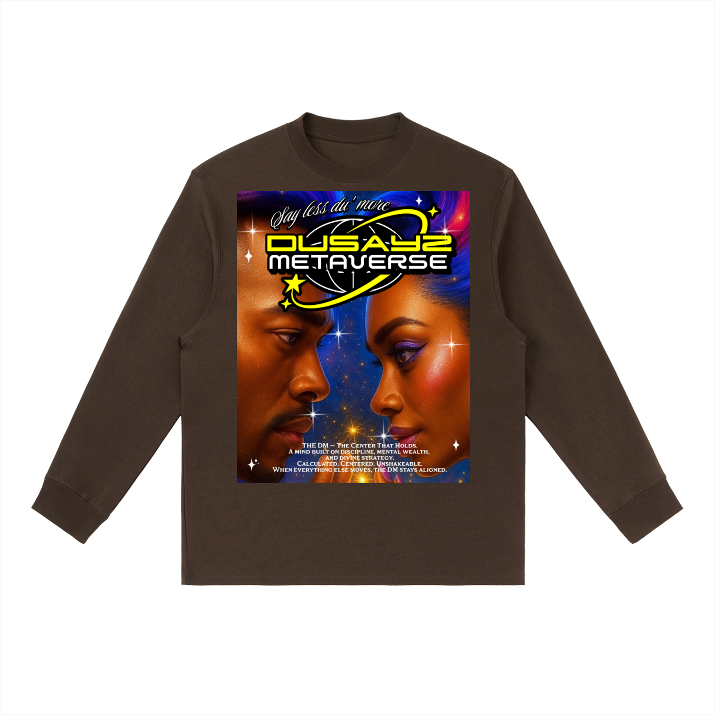 444 Hz Frequency Locked II – Official DusayZ MetaVerse Crewneck Long-Sleeve T-Shirt