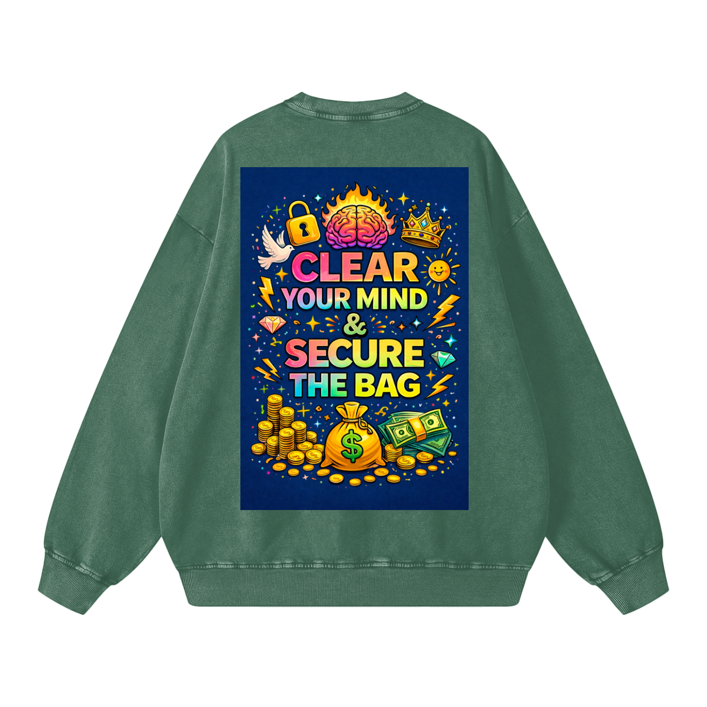 "CLEAR YOUR MIND & SECURE THE BAG" MindSecure Sweatshirt