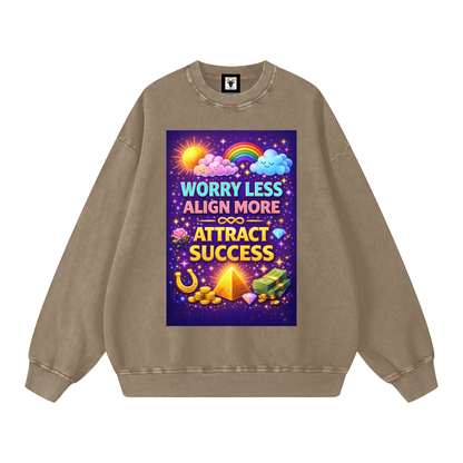 "WORRY LESS ALIGN MORE ATTRACT SUCCESS" AlignSuccess Sweatshirt