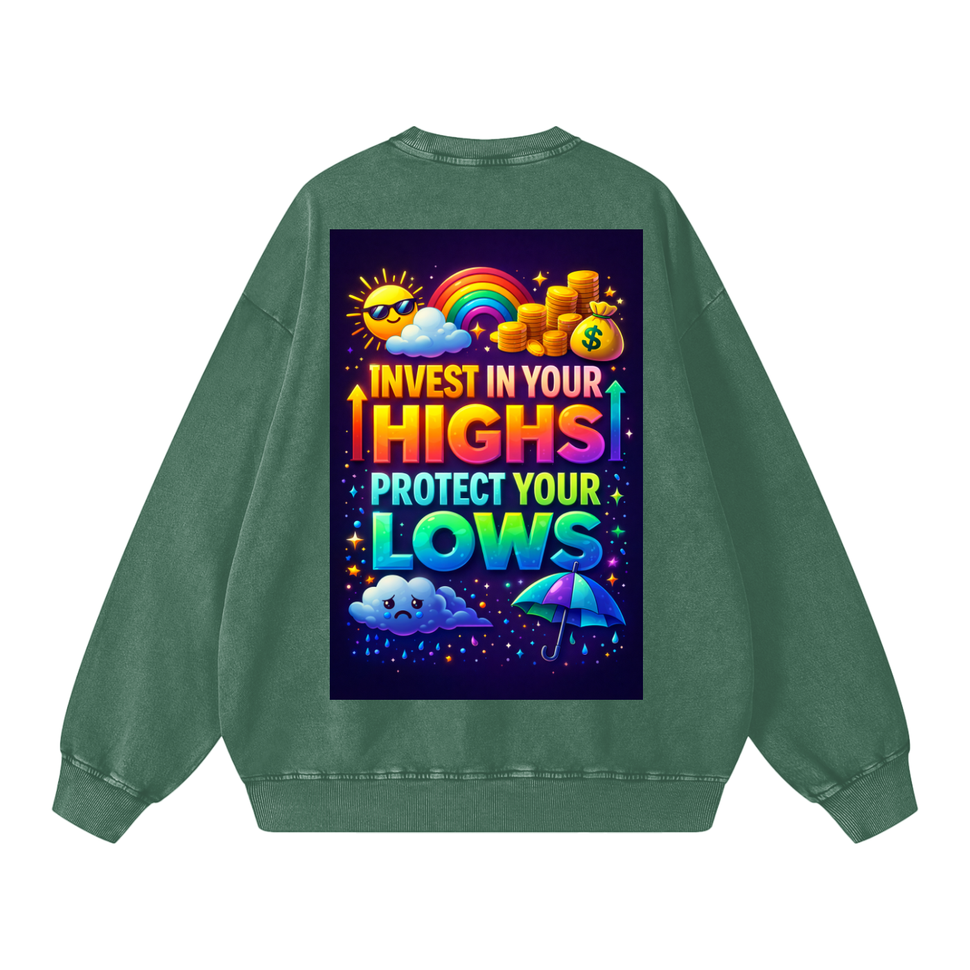 "INVEST IN YOUR HIGHS PROTECT YOUR LOWS" HighLow Sweatshirt