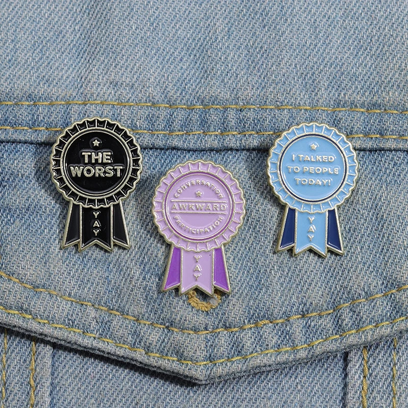 VictoryRibbon Pins - Bold Milestone Badges