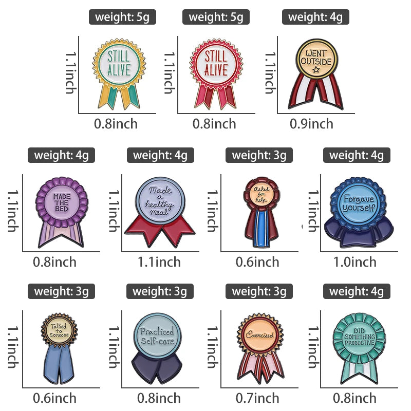 VictoryRibbon Pins - Bold Milestone Badges