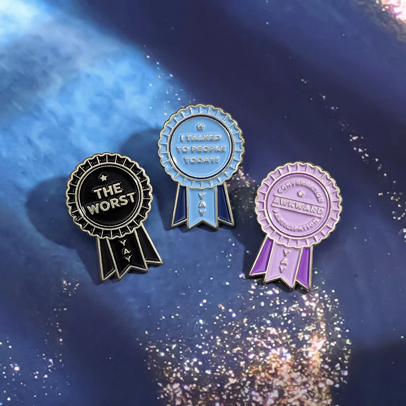 VictoryRibbon Pins - Bold Milestone Badges