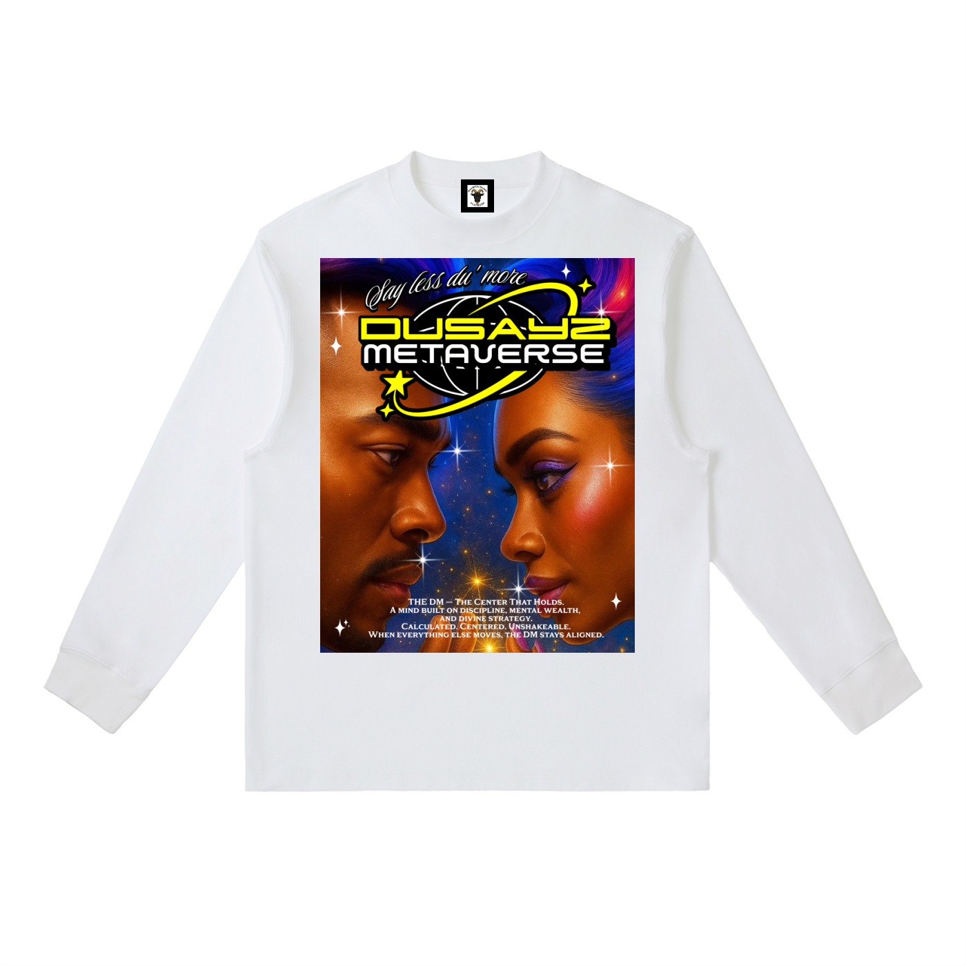 444 Hz Frequency Locked II – Official DusayZ MetaVerse Crewneck Long-Sleeve T-Shirt
