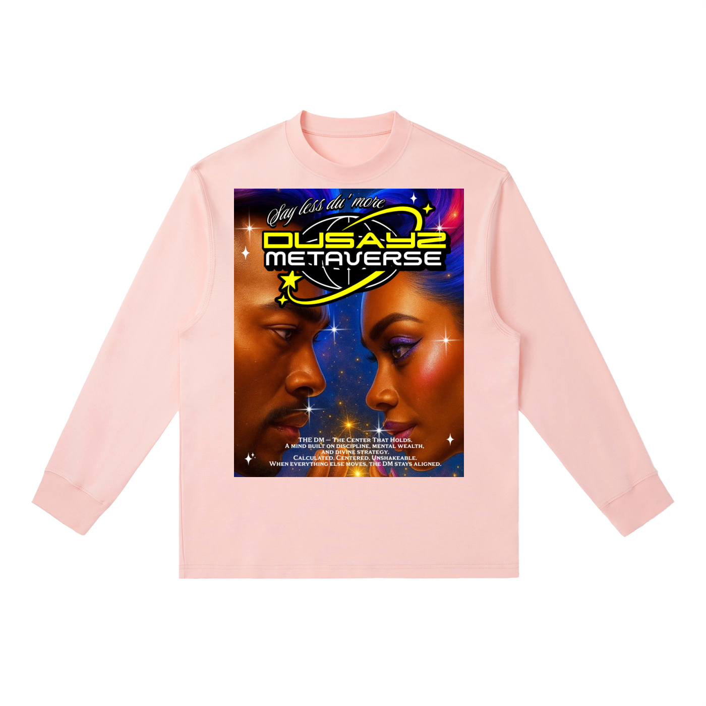444 Hz Frequency Locked II – Official DusayZ MetaVerse Crewneck Long-Sleeve T-Shirt