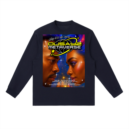 444 Hz Frequency Locked II – Official DusayZ MetaVerse Crewneck Long-Sleeve T-Shirt