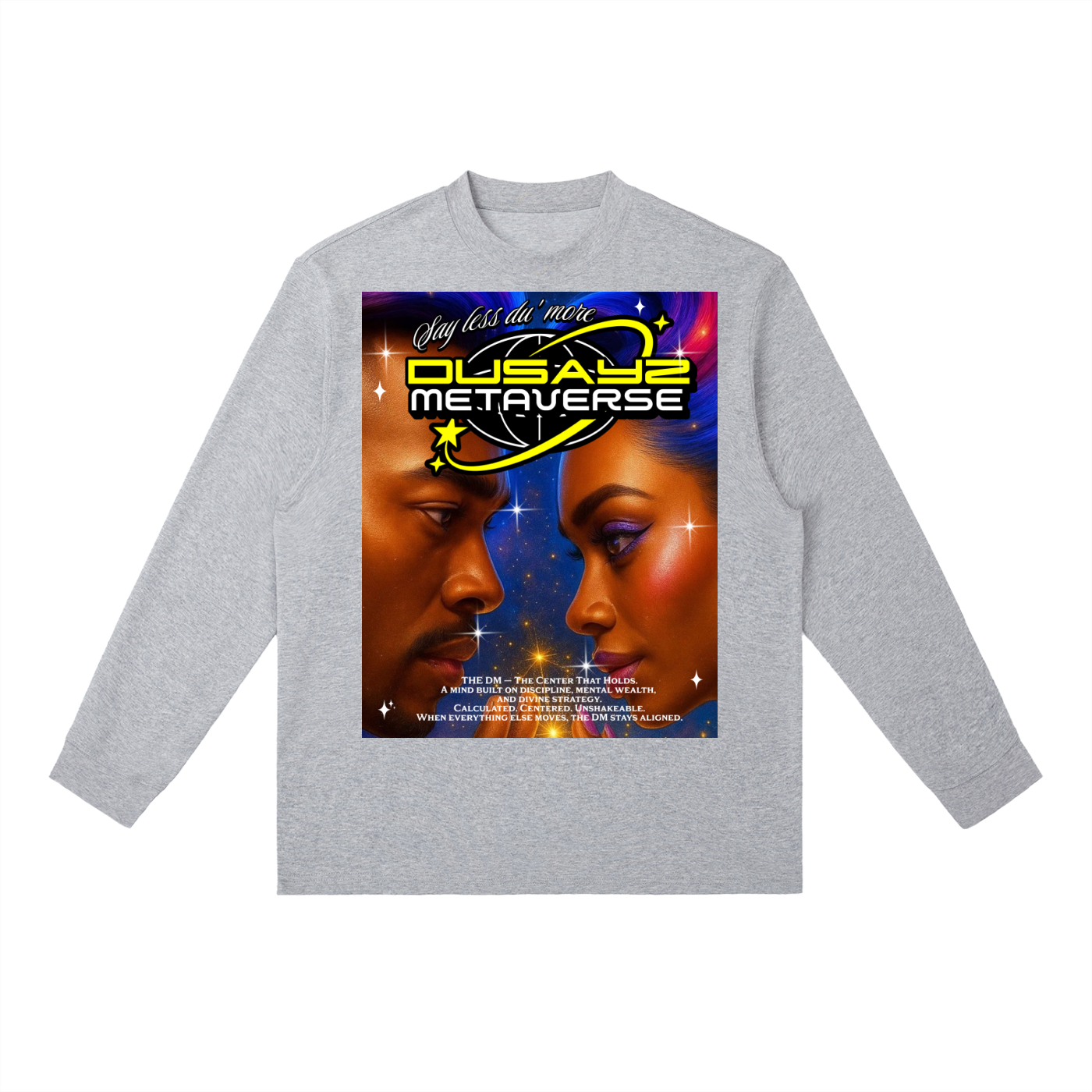 444 Hz Frequency Locked II – Official DusayZ MetaVerse Crewneck Long-Sleeve T-Shirt