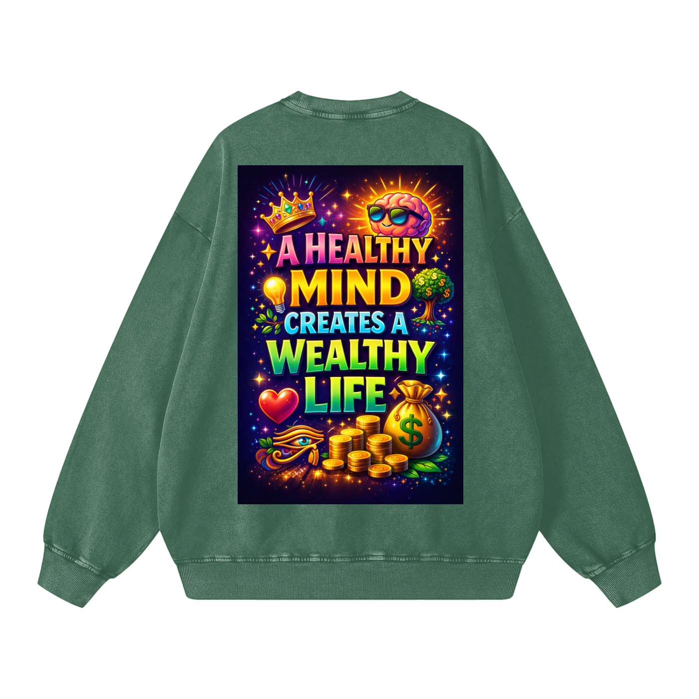 "A HEALTHY MIND CREATES A WEALTHY LIFE" MindWealth Sweatshirt