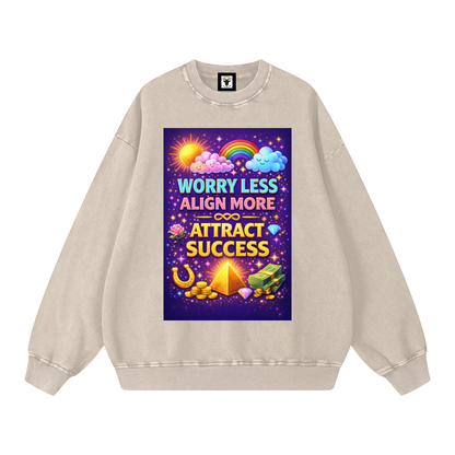"WORRY LESS ALIGN MORE ATTRACT SUCCESS" AlignSuccess Sweatshirt