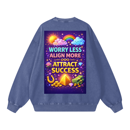 "WORRY LESS ALIGN MORE ATTRACT SUCCESS" AlignSuccess Sweatshirt
